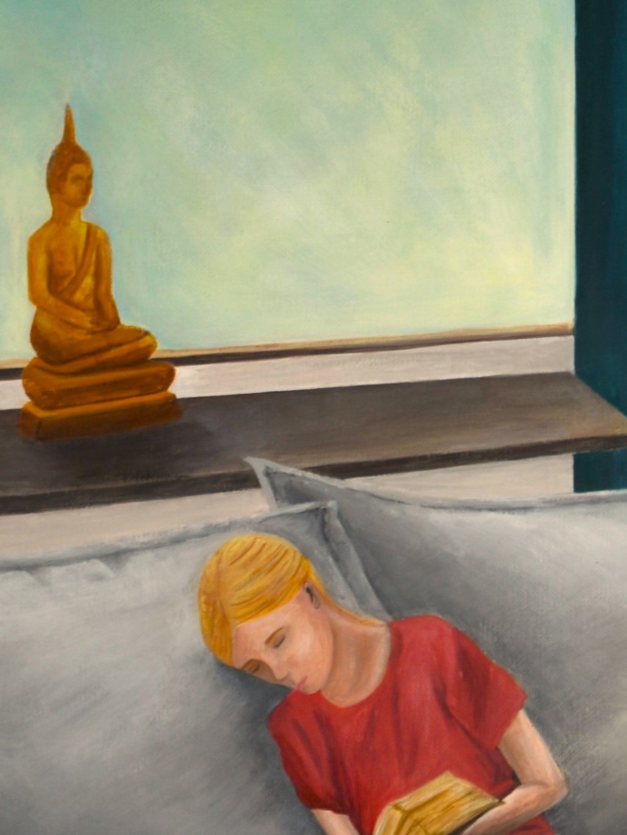 détail couleur de l'œuvre Refuge par Laure-Anne Sarron
