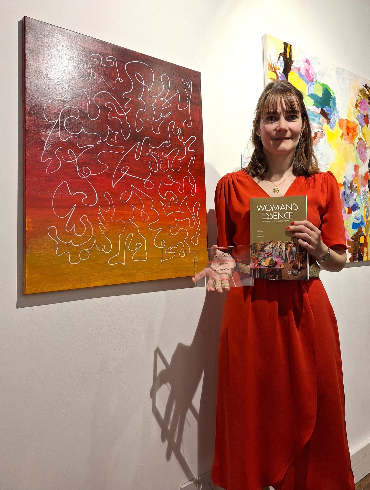 Echo 2, création artistique de Laure-Anne Sarron, peinture contemporaine  aux lignes épurées primée par un award.