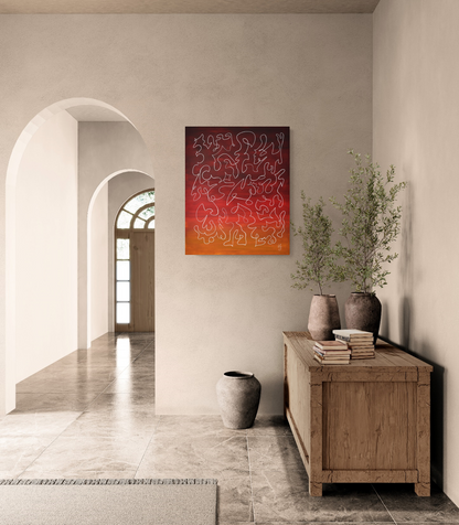 Vue de l’œuvre Echo 2 réalisée par Laure-Anne Sarron, pièce d’art contemporain unique.