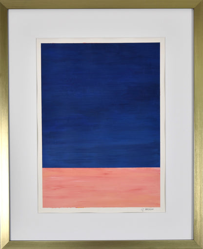 Peinture contemporaine abstraite de Laure-Anne Sarron, sentier du Cap Ferret