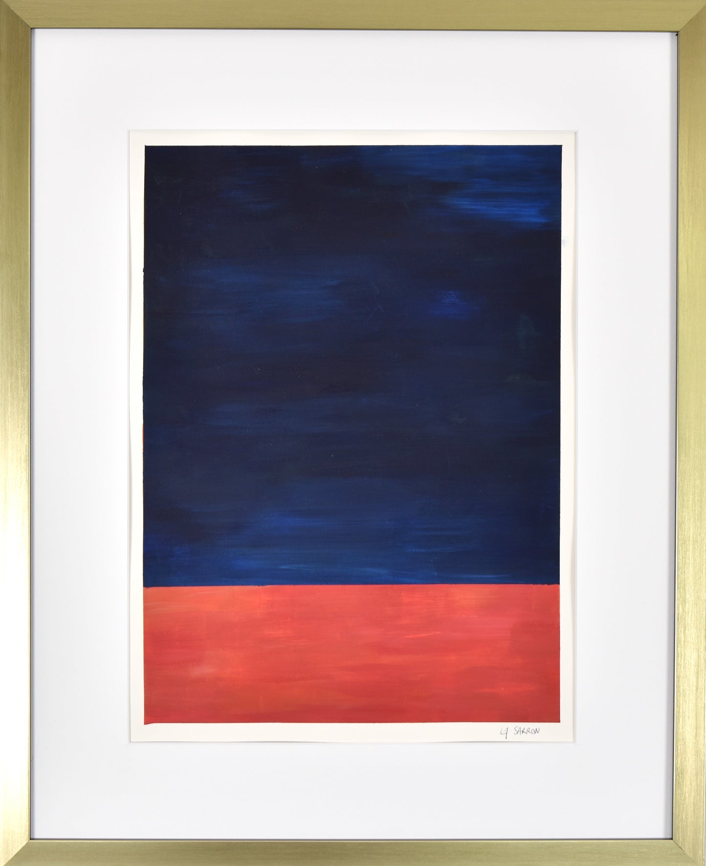 Wadi Rum – œuvre contemporaine encadrée de Laure-Anne Sarron inspirée du célèbre désert du Wadi Rum en Jordanie