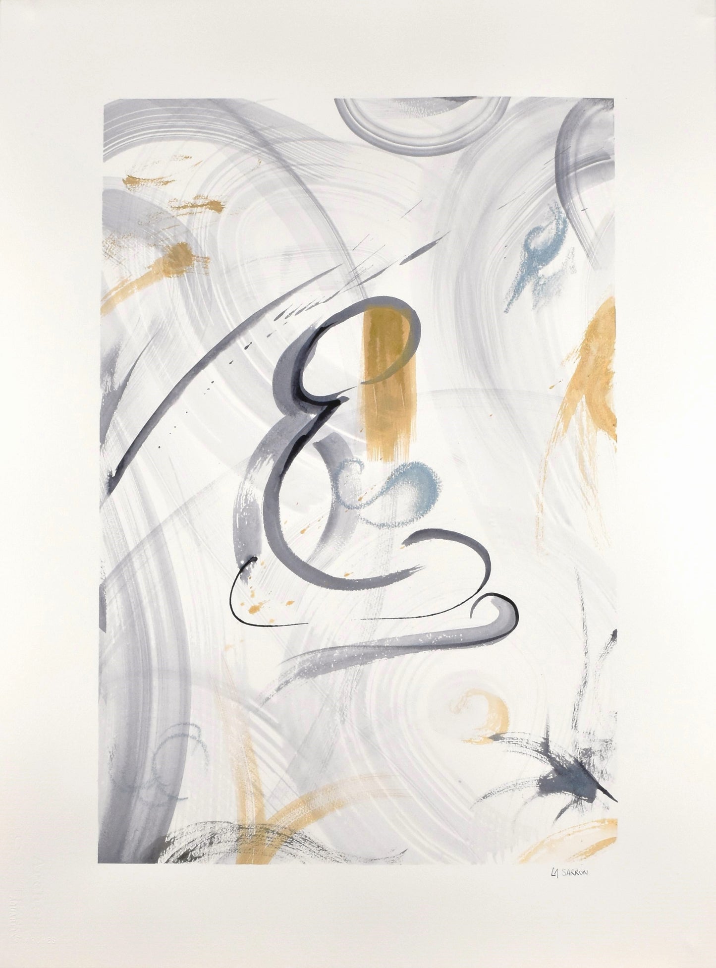 Matrice, oeuvre originale réalisée à l'encre et pastel à l’huile sur papier de Laure-Anne Sarron