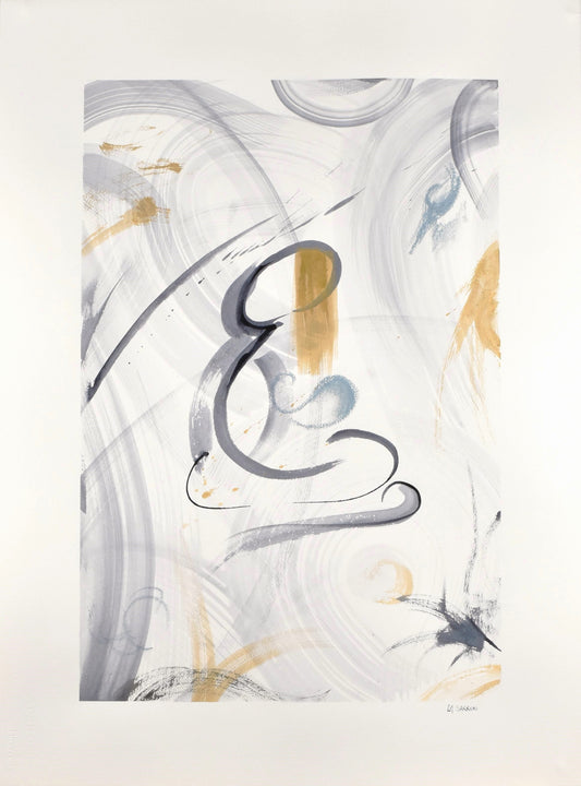 Matrice, oeuvre originale réalisée à l'encre et pastel à l’huile sur papier de Laure-Anne Sarron