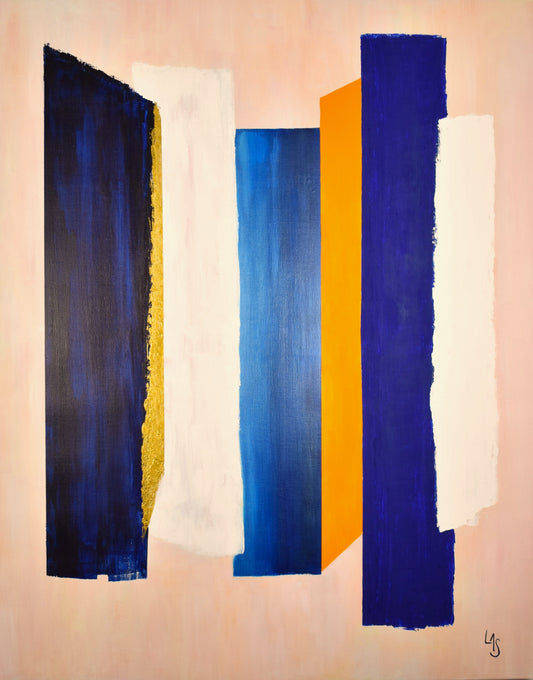 Piliers, œuvre originale de Laure-Anne Sarron. Une création d’art contemporain explorant matière, rythme et formes organiques.