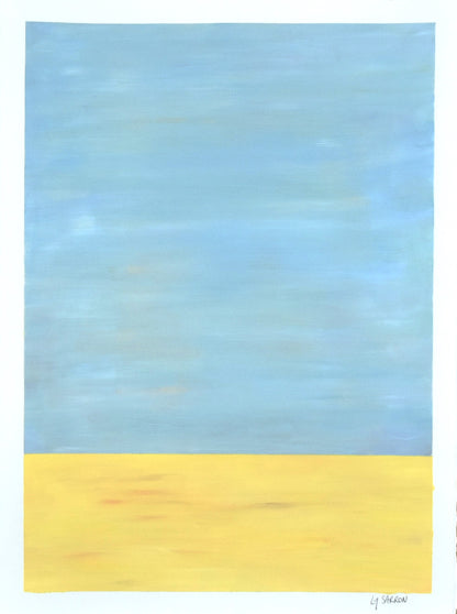 Saint Tropez œuvre contemporaine de Laure-Anne Sarron de la série Horizons