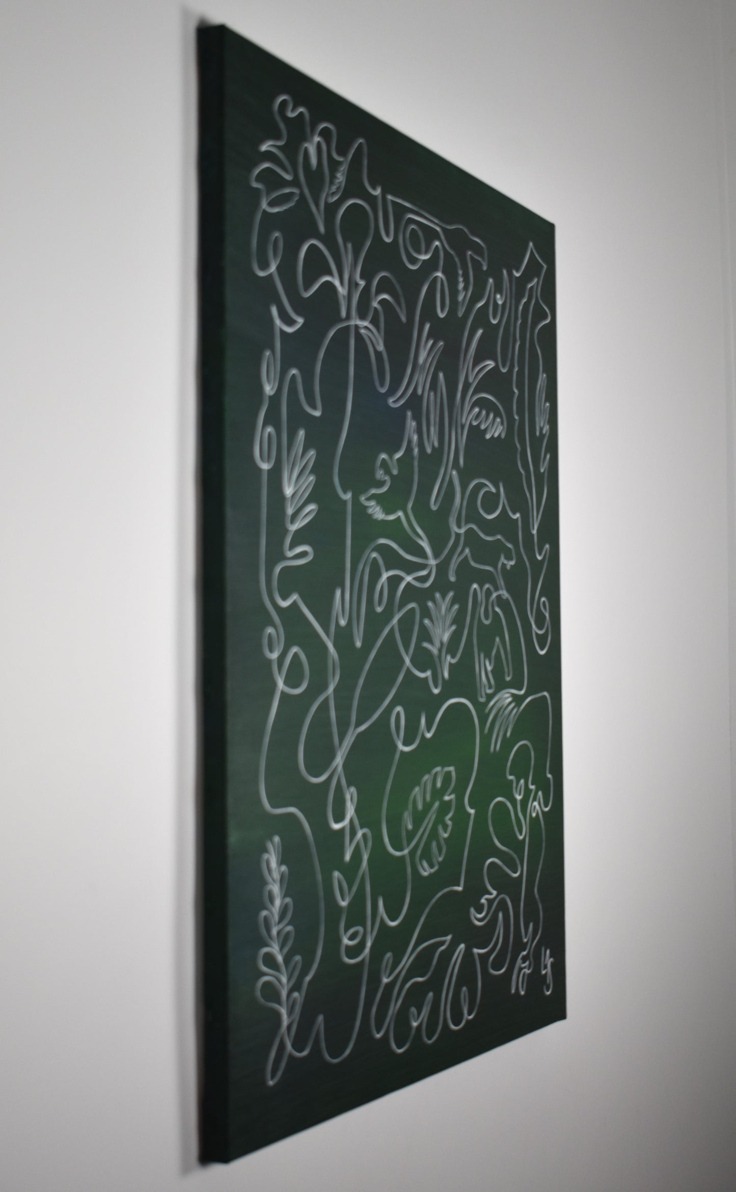 œuvre d'art originale abstraite sur le thème de la jungle