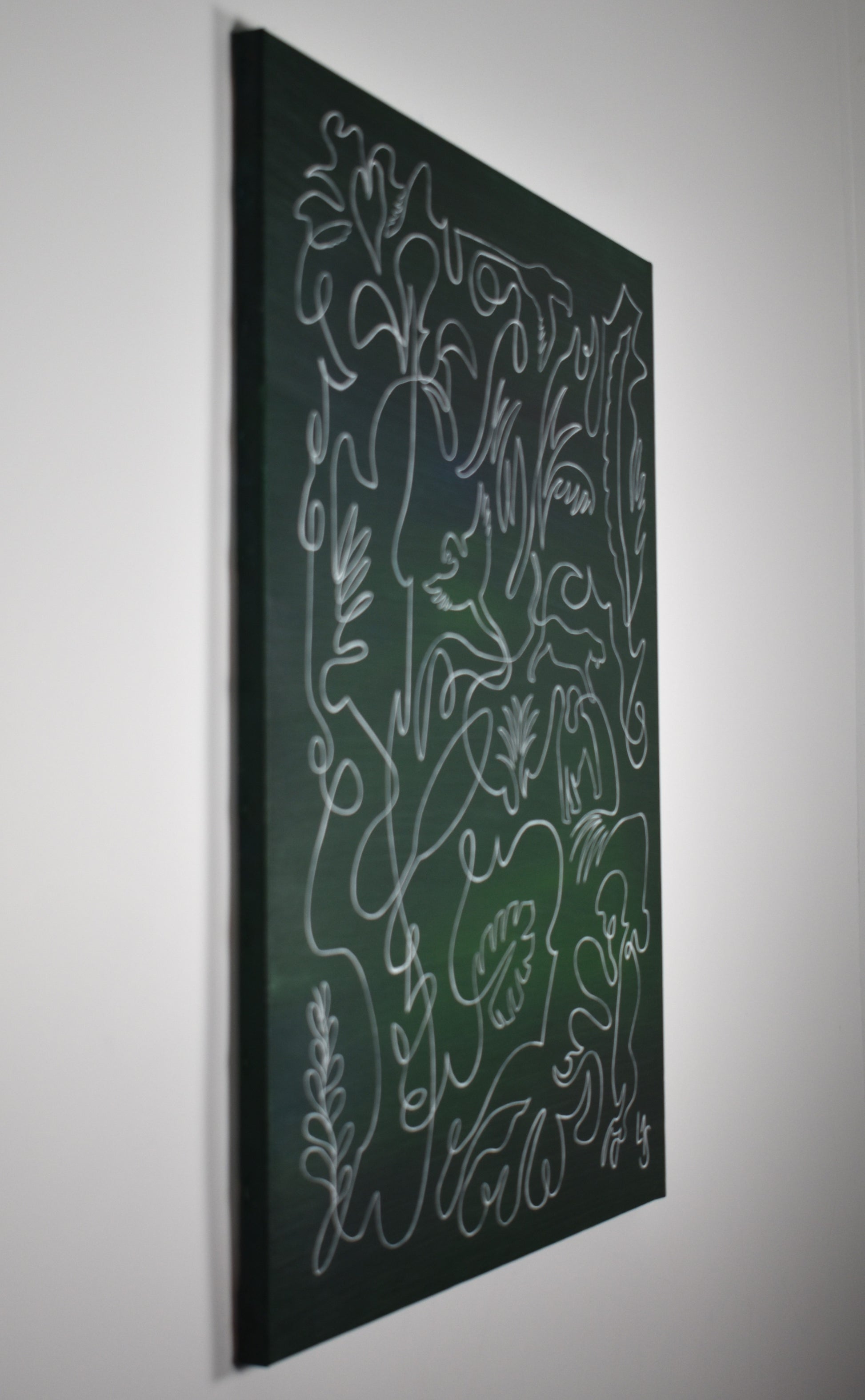 œuvre d'art originale abstraite sur le thème de la jungle