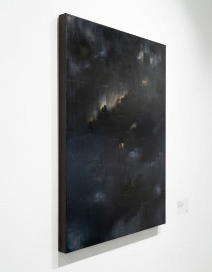 Tranche du tableau abstrait , art moderne de la série Chromie par Laure-Anne Sarron
