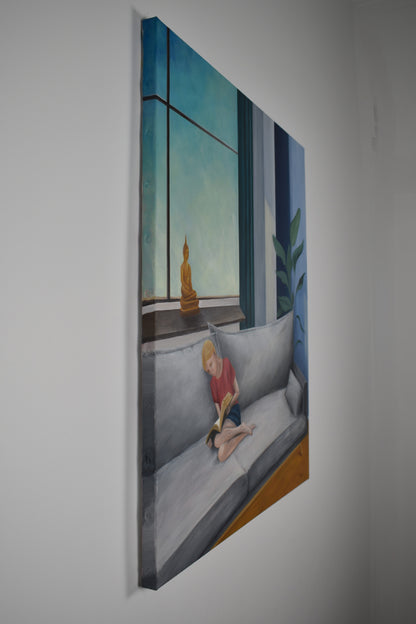 Tranche du tableau Refuge par Laure-Anne Sarron
